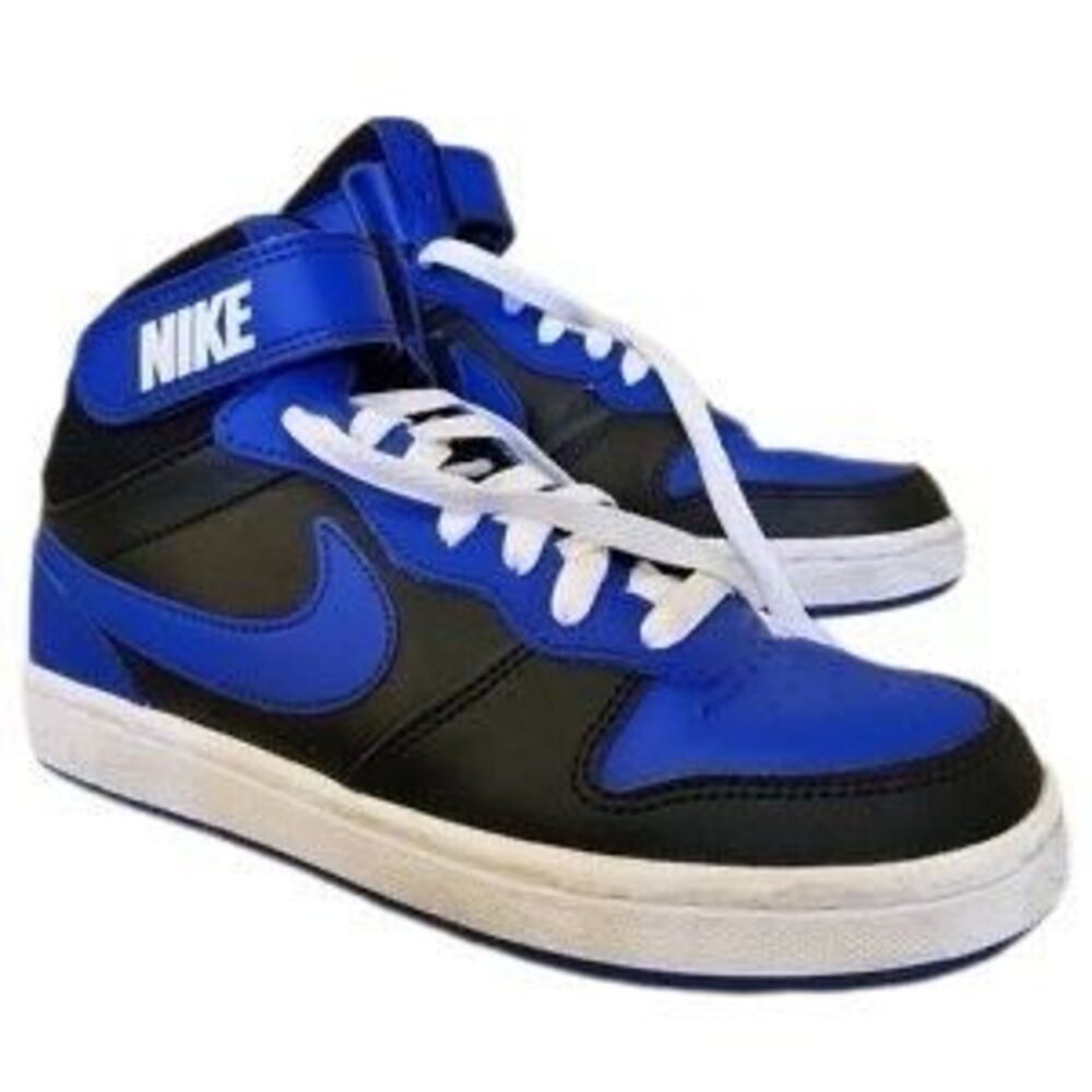 Nike Boys Court Borough Mid 2 Blue Black Size 4.5Y